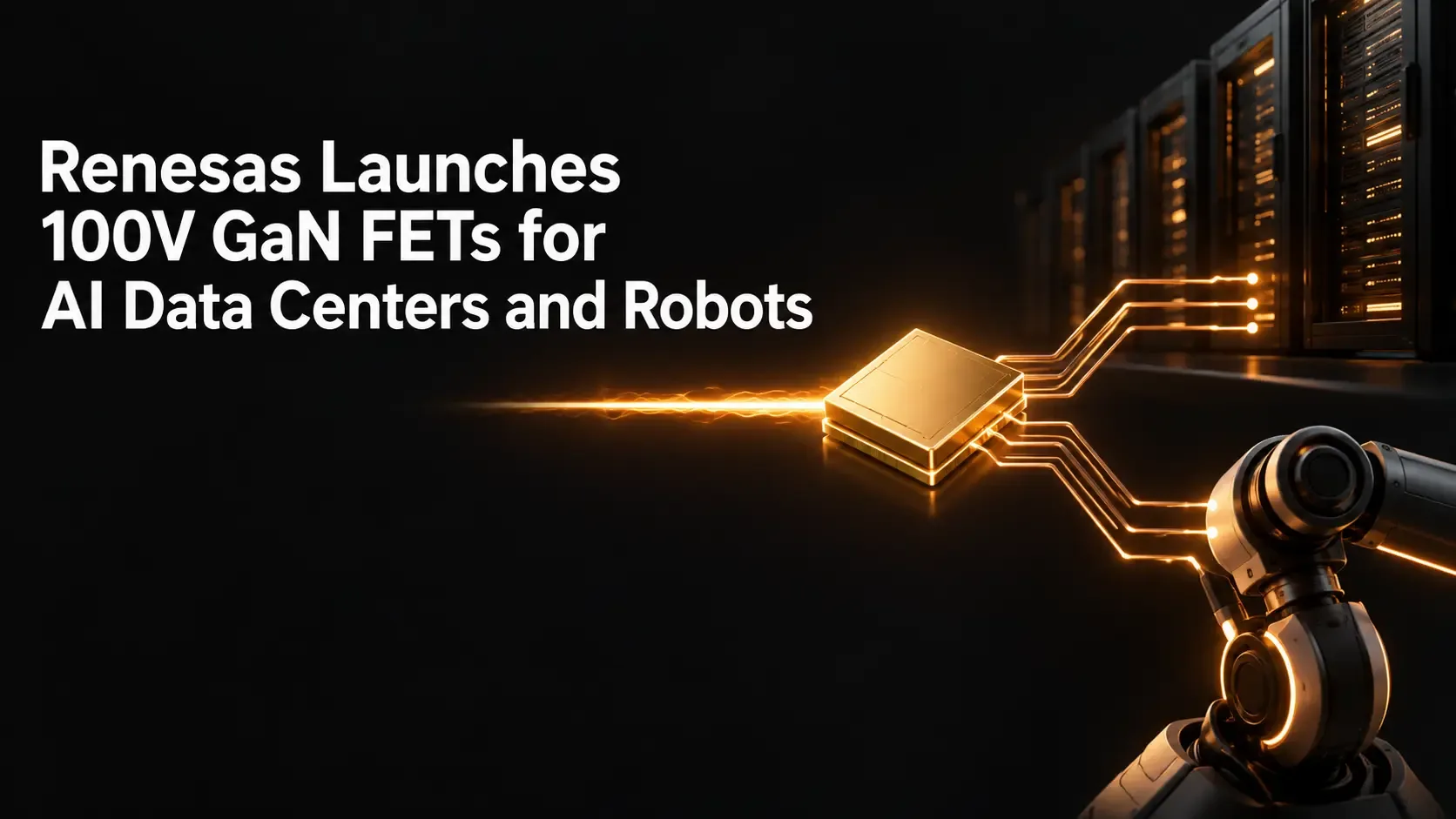 Renesas Launches 100V GaN FETs for AI Data Centers and Robots