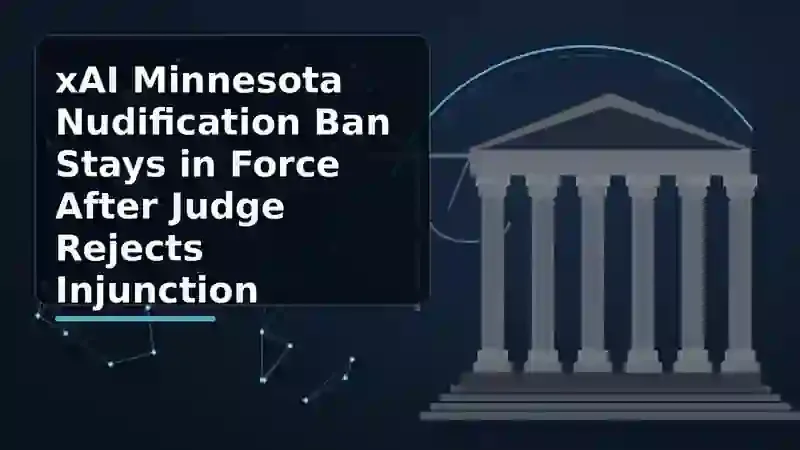xAI Minnesota Nudification Ban Stays in Force After Judge Rejects Injunction