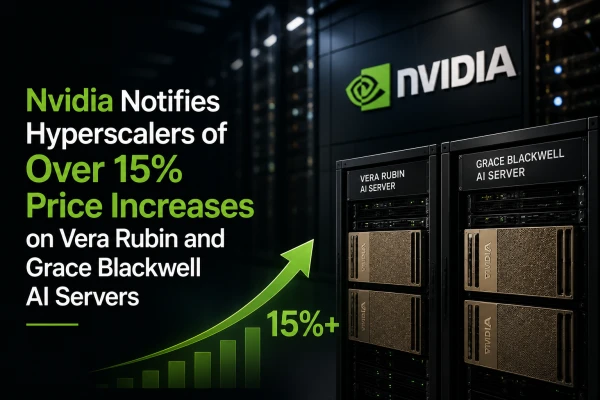 Nvidia Warns Hyperscalers of Over 15% AI Server Price Hikes on Rubin and Blackwell Systems