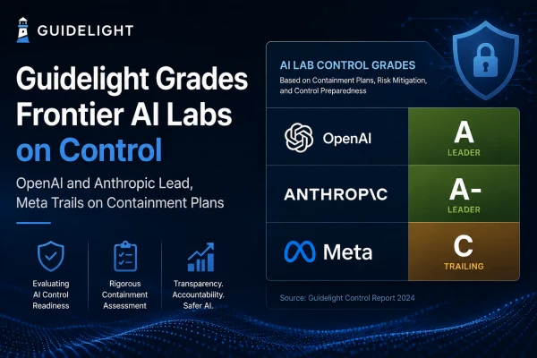 Guidelight Grades Frontier AI Labs on Control: OpenAI and Anthropic Lead, Meta Trails on Containment Plans